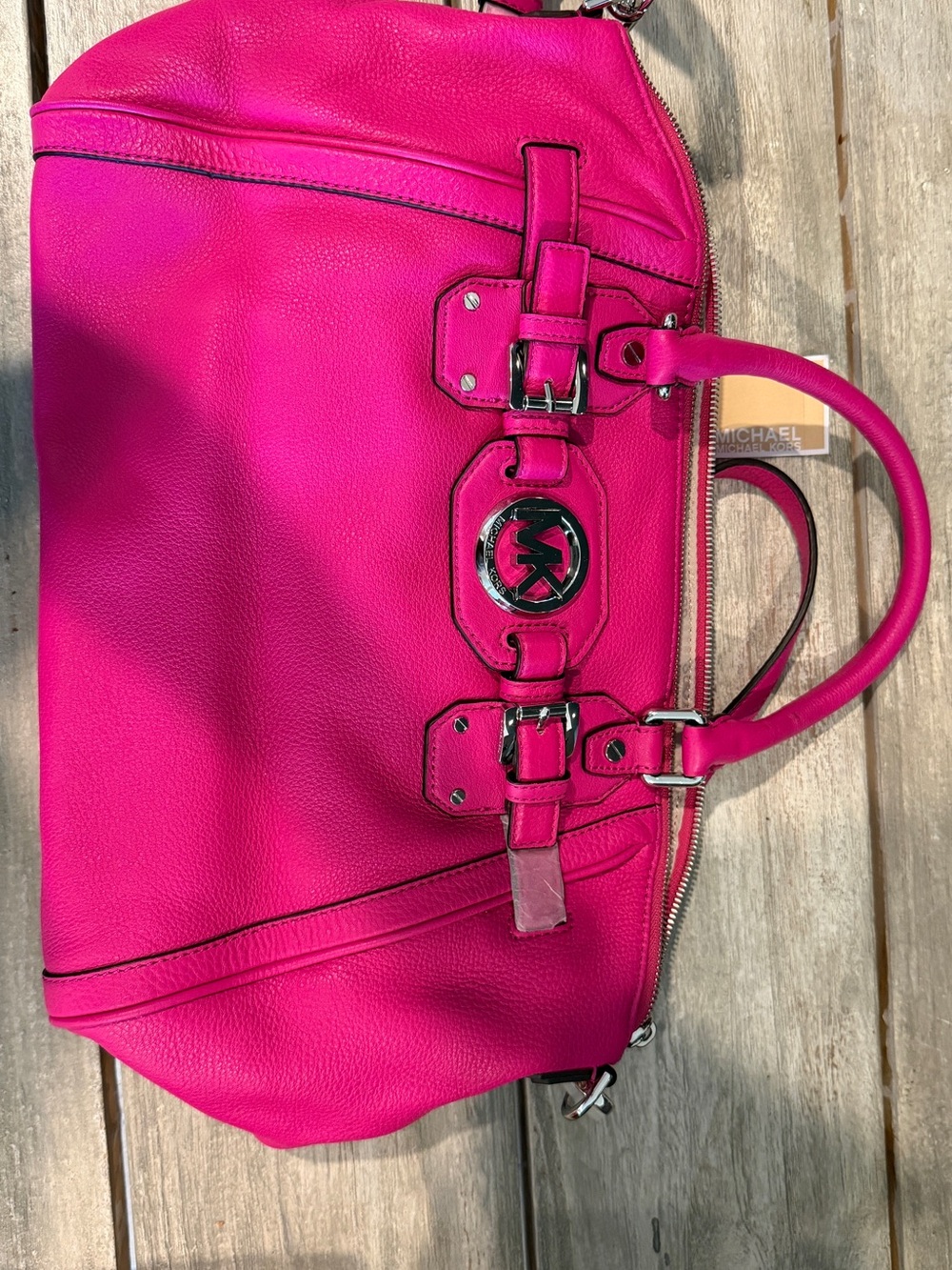 Michael Kors Hot Pink Leather Satchel